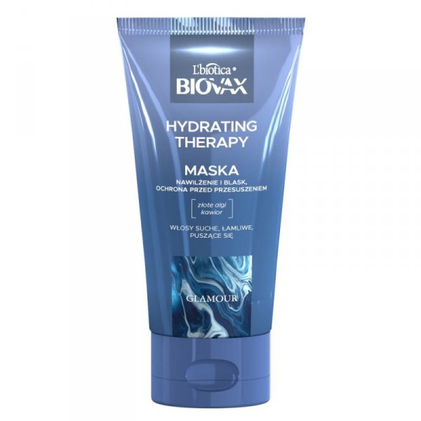 L`BIOTICA Biovax Glamour Maska Hydrating Therapy - do włosów suchych,łamliwych i puszących się 150ml