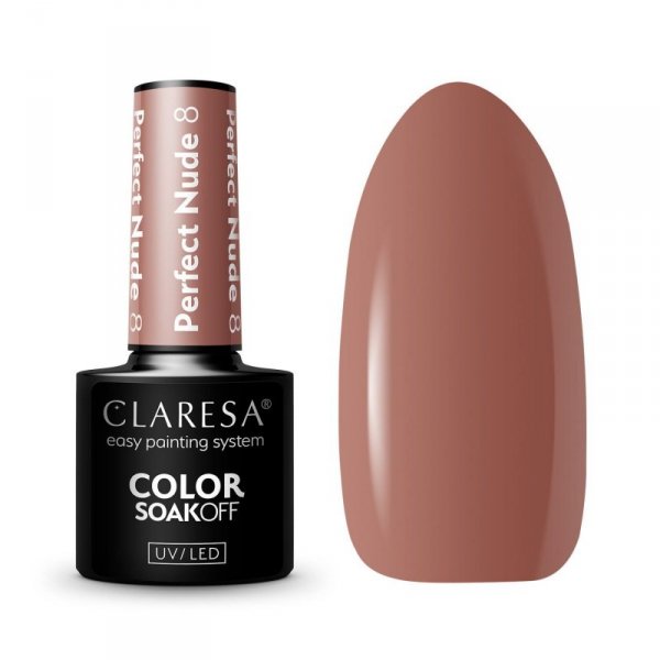 CLARESA Lakier hybrydowy Perfect Nude nr 8  5g