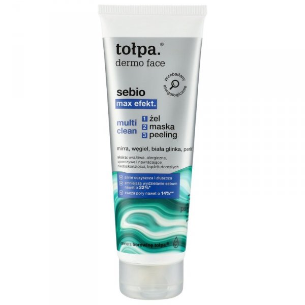 TOŁPA Dermo Face Sebio Max Multi Clean żel-peeling-maska 100 ml