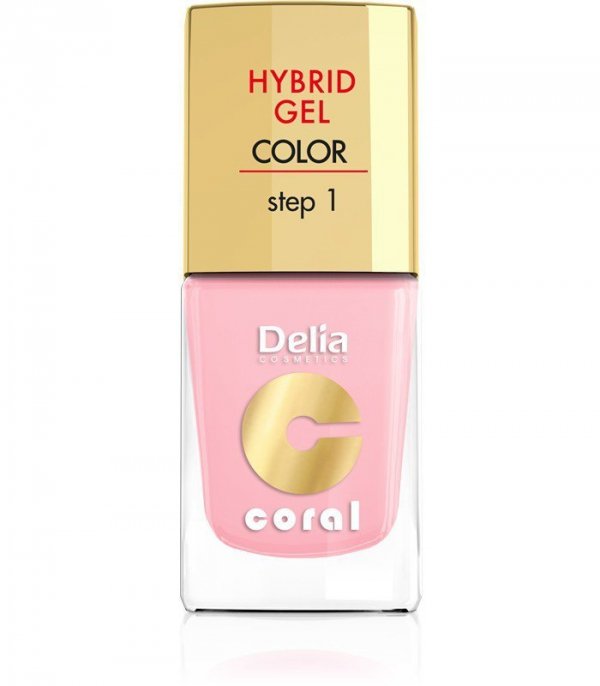 Delia Cosmetics Coral Hybrid Gel Emalia do paznokci nr 04 róż pastelowy 11ml