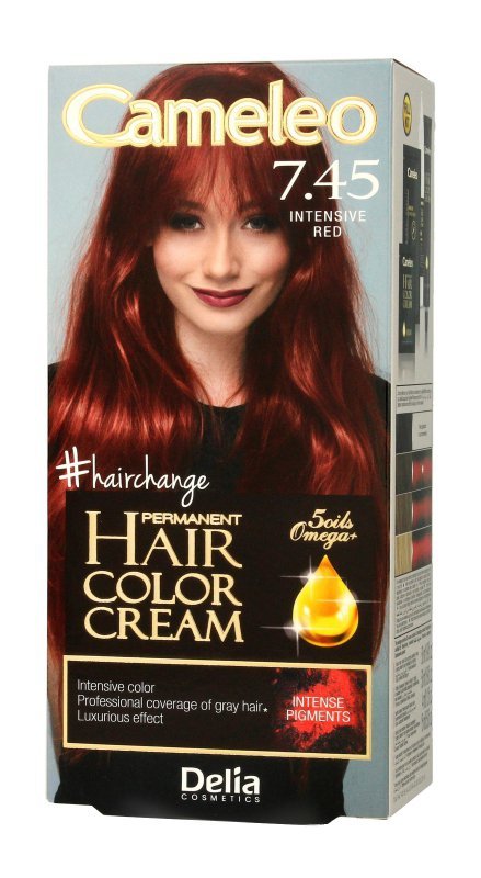 DELIA COSMETICS CAMELEO OMEGA Farba permanentna 7.45 Intensive Red