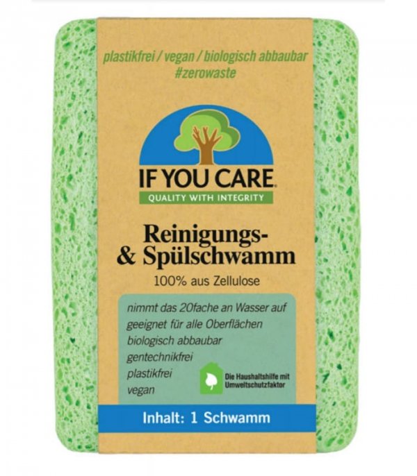 Uniwersalna gąbka roślinna, 100% celulozy, If You Care