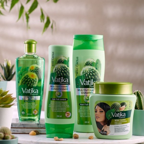 Маска для волос с кактусом против выпадения волос, Vatika Dabur, 1000г