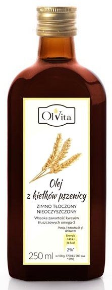 Масло зародышей пшеницы, холодного отжима, необработанное, Olvita, 250 мл