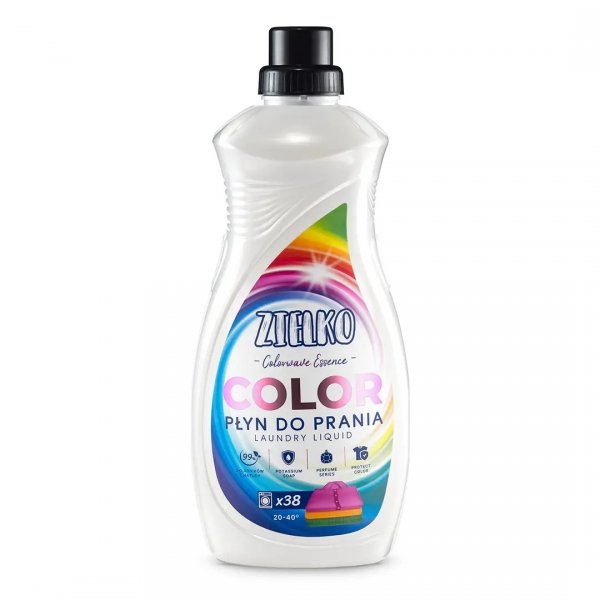 Płyn do prania tkanin kolorowych COLORWAVE ESSENCE, Zielko, 1,52l