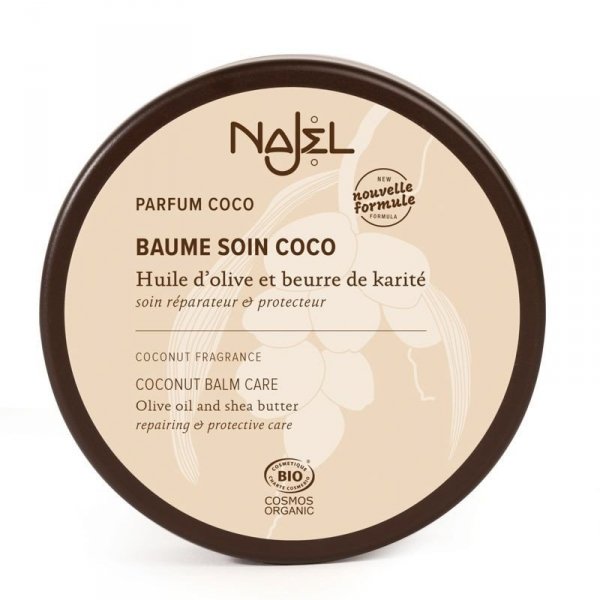 Восстанавливающий и защитный кокосовый бальзам для волос и тела, Najel, 100г