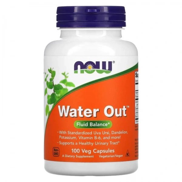 Water Out (Wspiera Zdrowie Układu Moczowego), NOW FOODS, 100 kapsułek