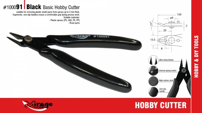 MIRAGE 100091 CĄŻKI Basic Hobby Cutter (CZARNY) 