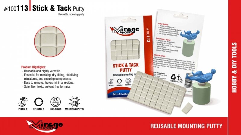 MIRAGE 100113 STICK &amp; TACK PUTTY (Modelarska masa montażowa) 