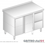 Stół z szafką i szufladami DM 3127 szerokość: 600 mm (1200x600x850)