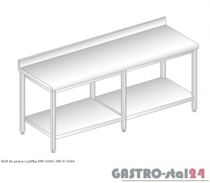 Stół do pracy z półką DM 3104 szerokość: 700 mm (2000x700x850)