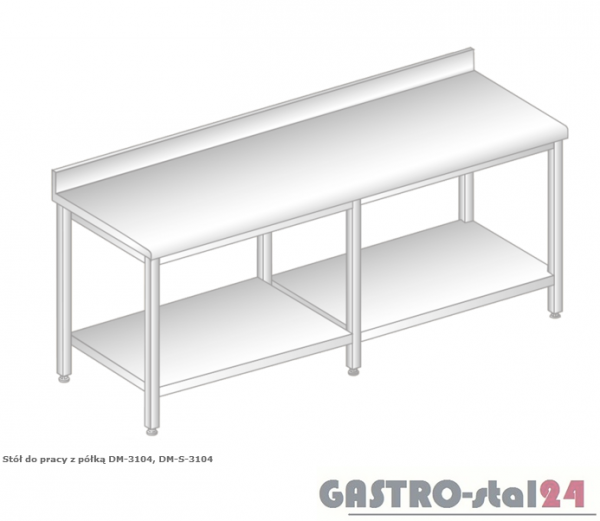 Stół do pracy z półką DM 3104 szerokość: 700 mm (2000x700x850)