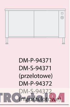 Stół podgrzewany przelotowy z drzwiami suwanymi DM 94371 1400x600x850