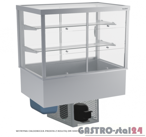 Witryna chłodnicza prosta z roletą DM-94951.3R wym. 1095x714x1429mm