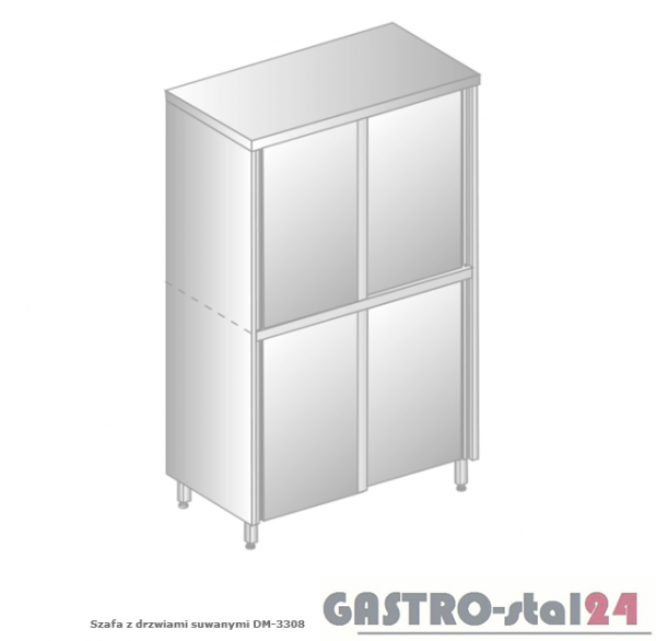 Szafa z drzwiami suwanymi DM 3308.01 szerokość: 600 mm, wysokość: 2000 mm  (800x600x2000)