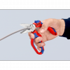 Nożyczki kątowe dla elektryków Knipex 95 05 20 SB z drobnymi ząbkami