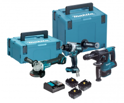 Zestaw combo Makita DLX3202TJ 3x5.0Ah DHR243, DGA506, DDF492
