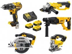 5 narzędziowy zestaw combo Dewalt 18V 3x 5.0Ah