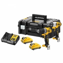 Zestaw COMBO DeWALT DCK2110L2T 12V DCD701 DCF801 2x 3Ah TSTAK