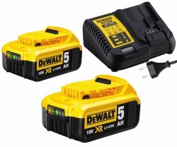 Zestaw zasilający DeWalt DCB115P2 ładowarka wielonapięciowa + 2 akumulatory 5.0 Ah