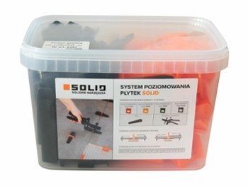 System poziomowania płytek SOLID 6357 50x klin + 100x klips 1mm 