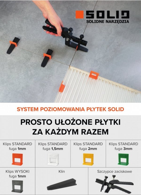 System poziomowania płytek SOLID 6465 440x klips 1mm 