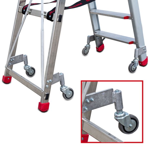 Drabina jednostronna z głębokimi  8 cm stopniami  Faraone LADY5
