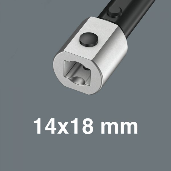 Klucz płaski wtykowy, 14x18 mm, 14x18 x 27 x 61 mm WERA | 05078681001