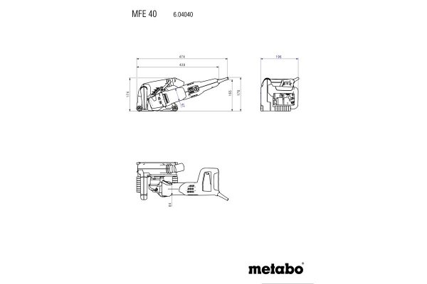 Bruzdownica Metabo MFE 40 604040900 z 3 tarczami