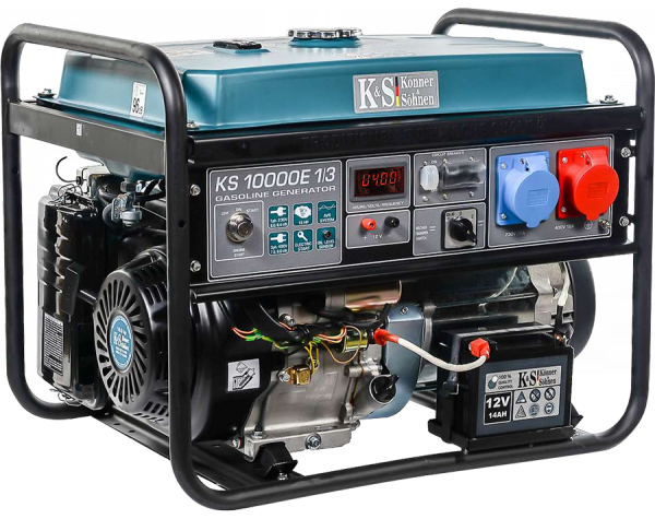 Agregat prądotwórczy benzynowy K&amp;S KS10000E 1/3 - 1 i 3-fazowy 8,0 kW