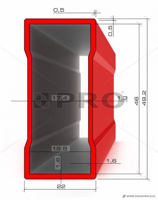 Poziomnica PRO PRO600 ENDURANCE  100cm