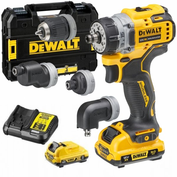 Wkrętarka Dewalt DCD703L2T 12V 2x 3Ah 57Nm z systemem wymiennych głowic 