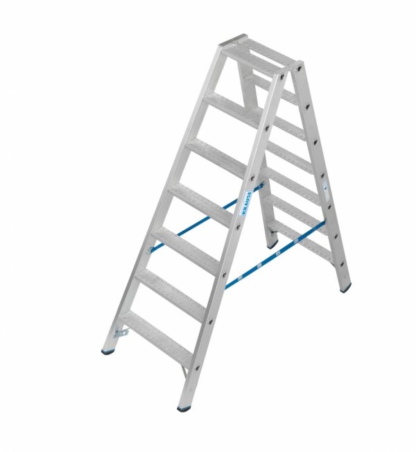 Drabina dwustronna ze stopniami R13 KRAUSE 2x7 stopnie 136176