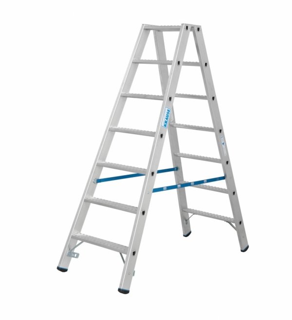 Drabina dwustronna ze stopniami R13 KRAUSE 2x7 stopnie 136176