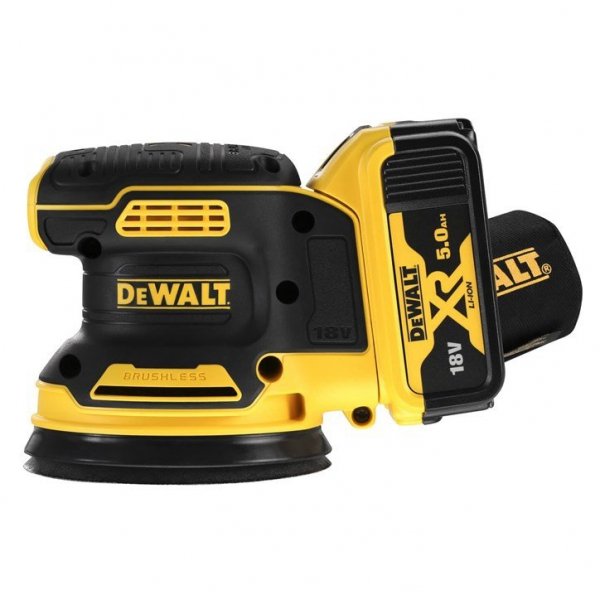 Akumulatorowa szlifierka mimośrodowa DeWALT DCW210P2 125 mm 18V z silnikiem bezszczotkowym 