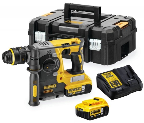 Młotowiertarka DeWalt DCH273P2T 18V 400 W XR 3-funkcyjną 2x 5.0Ah z funkcja kucia TSTAK