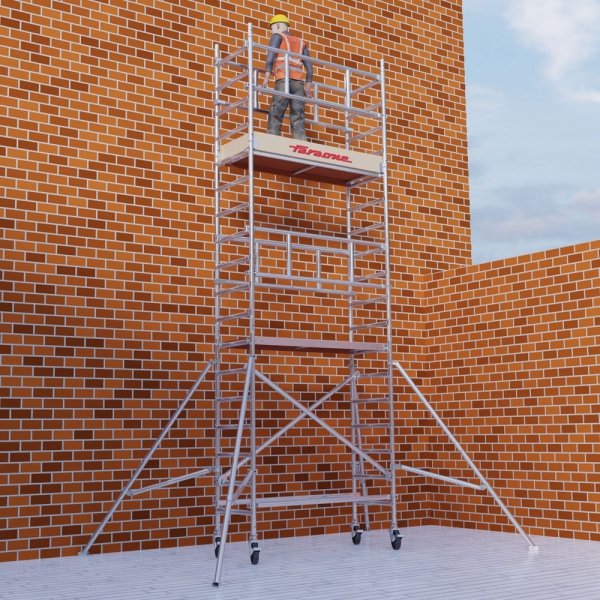 Rusztowanie  TOP SYSTEM SAFETY 5,02m wieża jezdna o wymiarach 75 x 180 cm   Faraone  MSA-43