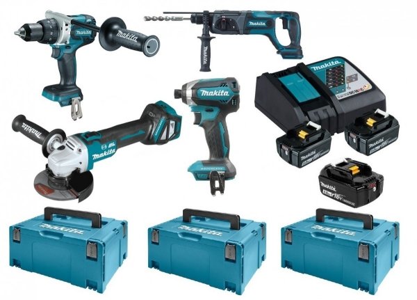 Zestaw combo Pro Makita 18V 4 narzędzia 3x5.0Ah