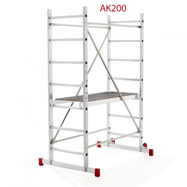 Rusztowanie na schody Faraone  AK400 + AK404 wysokość robocza 5m  wymiar podestu  50 x 125 cm  
