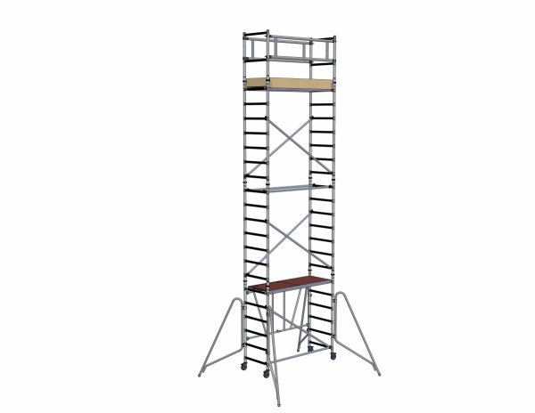 Rusztowanie  7,6m wieża jezdna COMPACT XS o wymiarach 75 x 180 cm   Faraone  MODUŁ A + B + C + D
