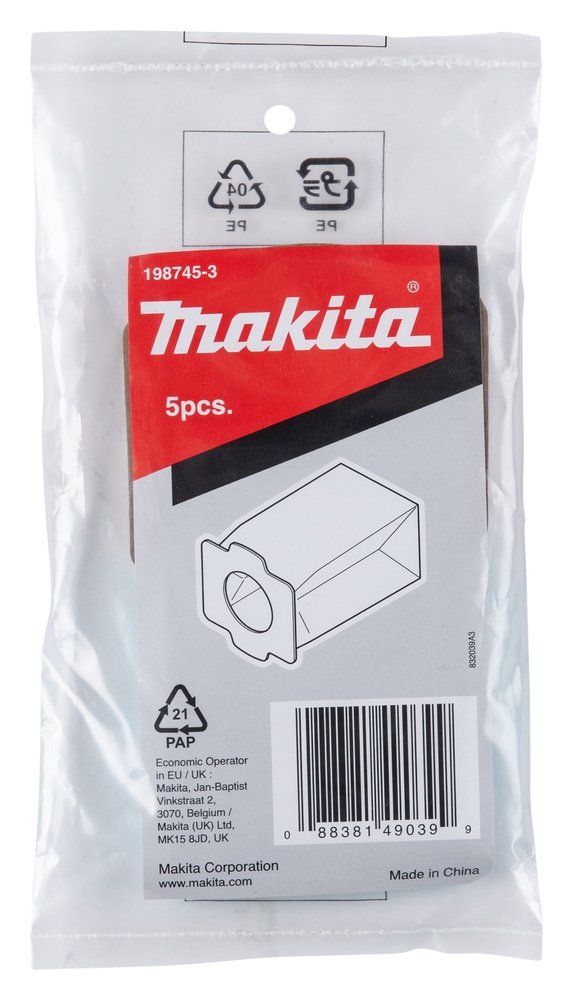 Worki papierowe (5szt.) Makita do  DCL182 198745-3