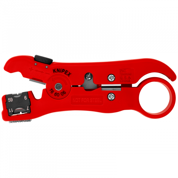 Narzędzie do izolacji kabli koncentrycznych i teleinf Knipex 16 60 06 SB