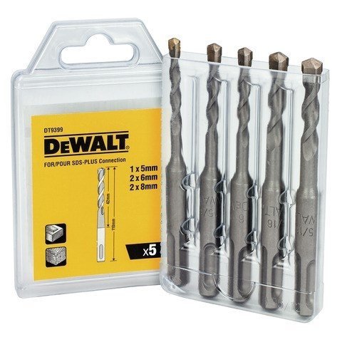 Zestaw 5 szt. wierteł do betonu DeWalt DT9399 SDS+ EXTREME