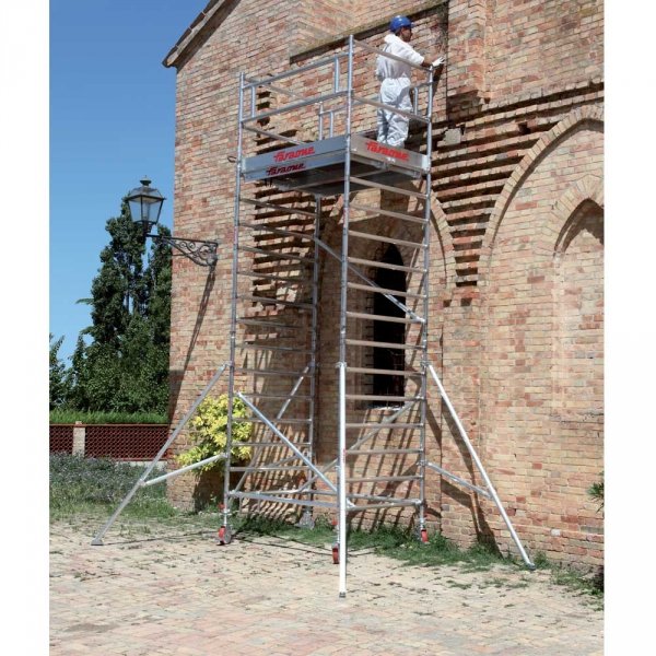 Rusztowanie  TOP SYSTEM 5,40m wieża jezdna o wymiarach  135 x 180 cm   Faraone  D1-44