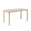 Muuto WORKSHOP Biurko Drewniane 130x65 cm Naturalne / Blat Szary Linoleum