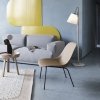 Muuto FIBER LOUNGE Fotel Czarny - Rama Metalowa