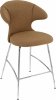 Umage TIME FLIES Hoker - Tapicerowane Krzesło Barowe na Chromowanych Nogach 102 cm / Zielone