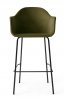 Menu HARBOUR Krzesło Barowe 112 cm Hoker Czarny - Siedzisko Tapicerowane Zielone