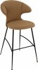 Umage TIME FLIES Hoker - Tapicerowane Krzesło Barowe na Czarnych Nogach 112 cm / Ciemnobrązowe