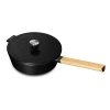 Morso SAUTÉPAN Patelnia 25 cm Żeliwna z Pokrywką - Uchwyt Drewniany